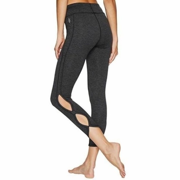 FREE PEOPLE Movement Infinity Leggings Cropped Charcoal Heather Gray X-Large - Picture 8 of 15